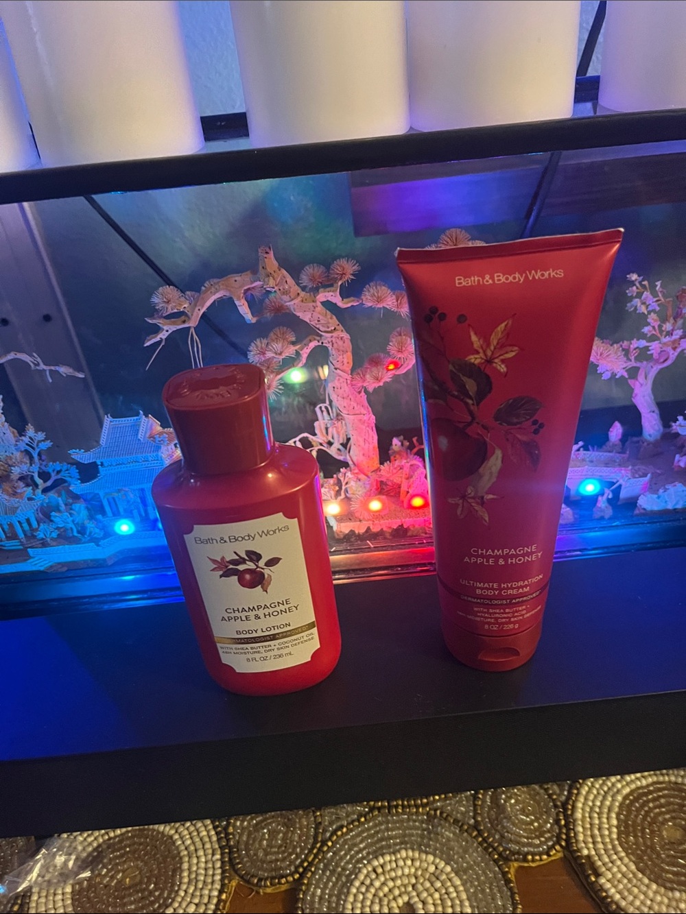 Bath & Body Works Champagne Apple & Honey Lotion Duo - Red